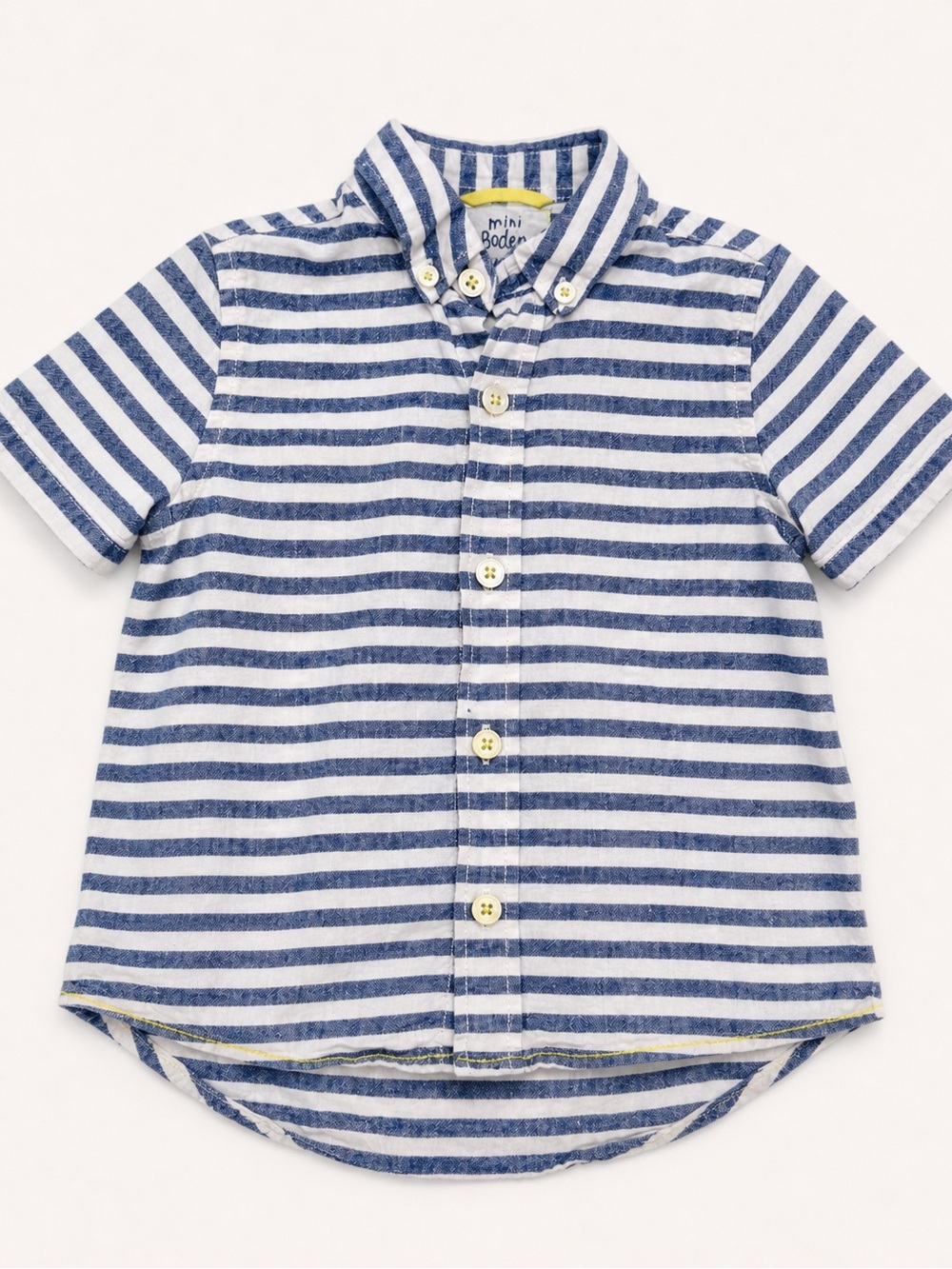 Mini Boden Striped Button-Down Shirt
